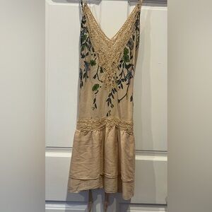 Free people dainty floral tunic top y2k small